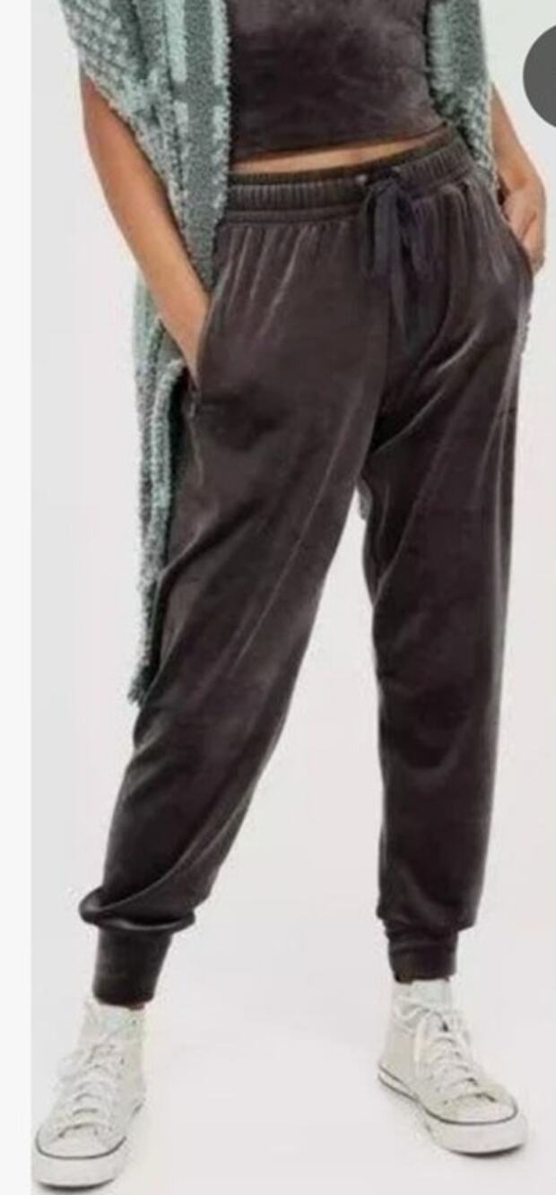 Offline by Aerie Women Small Gray After Party Velour Jogger Track Sweatpants